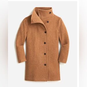 J. Crew Women's Camel Villa coat in Italian stadium-cloth